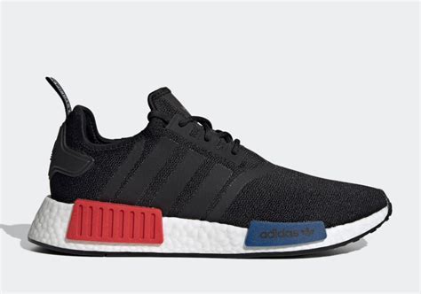 nmd black red blue